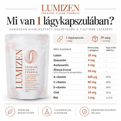 Lumizen Vörösalga olaj - Látásvédő Komplex - Sejtszintű védelem a szemednek